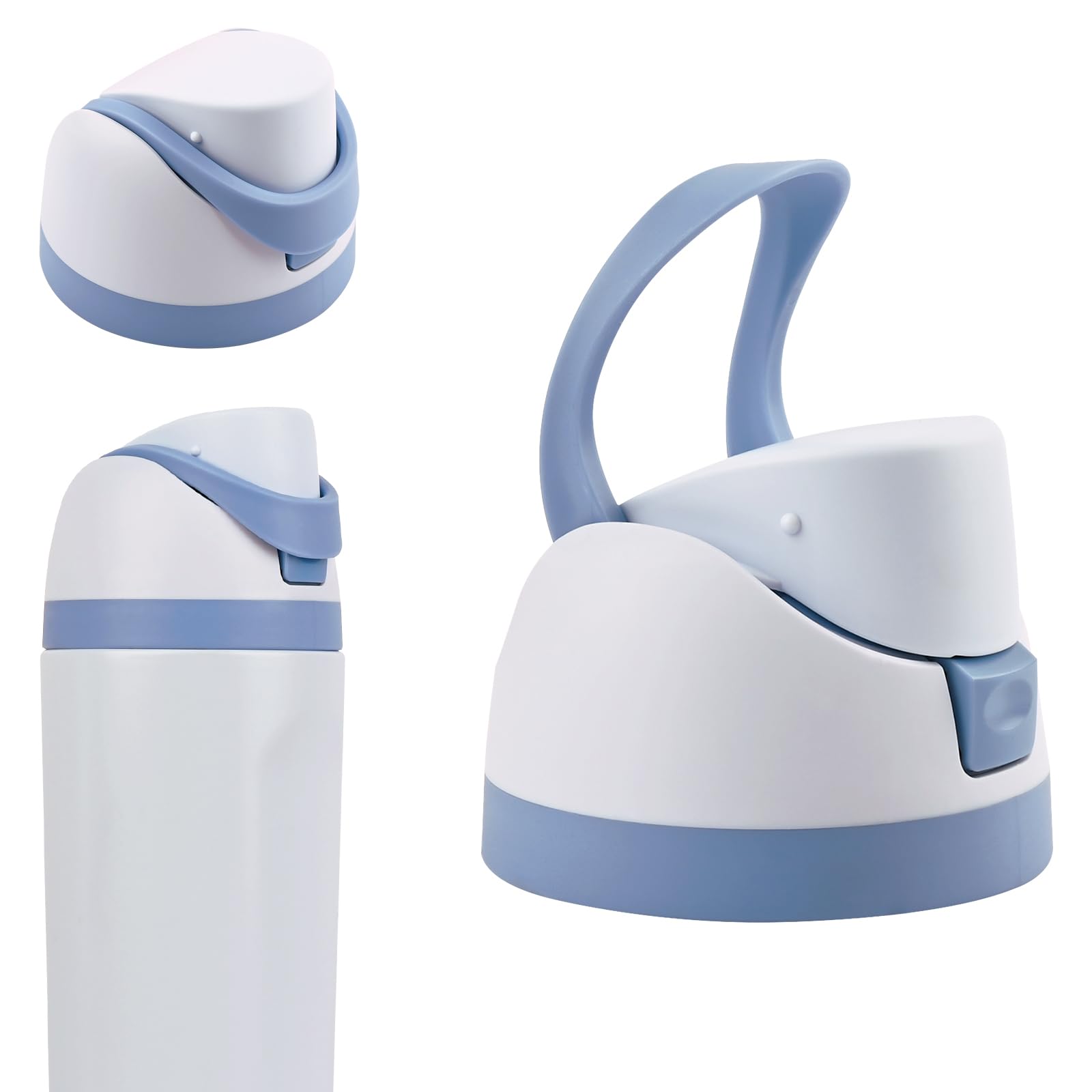 Photo 1 of Moukiween Replacement Cap for Owala Freesip Bottle, One Button Water Bottle Top Lid Accessories Compatible with Owala Cup 16oz 24oz 32oz 40oz, BPA-Free, No Water Leakage, Light Blue