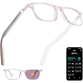Tulbeys AI Smart Glasses for Women with Stylish Rose-Gold Thin Temples | Real-Time Translation - 164 Languages, Color-Changing Lenses, Lightweight, Free App, Bluetooth Glasses for Travel Working