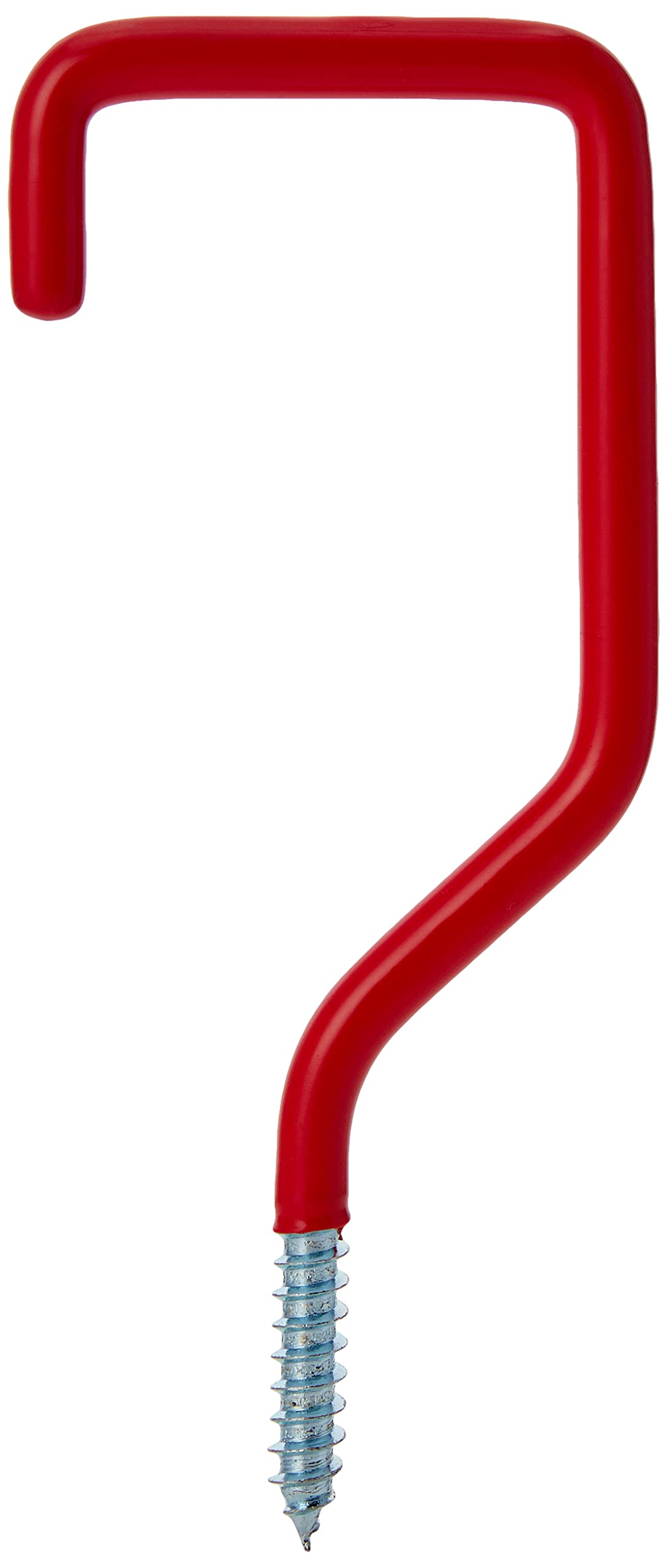 Merriway® BH00900 (4 Pcs) Utility Storage Shed Garage Hook Red Plastic Coated - Pack of 4 Pieces