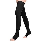 Athbavib 20-30mmHg Compression Stockings for Women and Men, Thigh High Closed Toe Medical Graduated Compression Socks, Best Support for Treatment Varicose Veins Swelling
