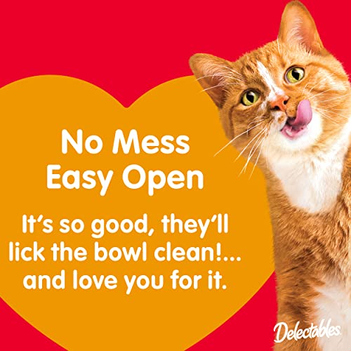 DELECTABLES BISQUE LICKABLE WET CAT TREATS – CHICKEN, TUNA & SHRIMP, 12 COUNT