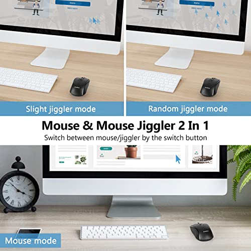 Wireless Mouse Jiggler Undetectable Mouse Mover with Switch Button, Automatic USB Mouse Shaker