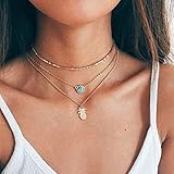 CH Vintage Retro Gold Pineapple Choker Necklace Women Girl Lady Long Chain Pendant Necklace
