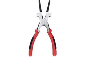 DOMHOAI 8"MIG Welding Pliers, 6 in 1 Multi-Functional Carbon Steel with Insulated Handle, Long Nose Pliers Wire Cutting for Scraping Spatter Gripping Drawing Wire and Professional Welding