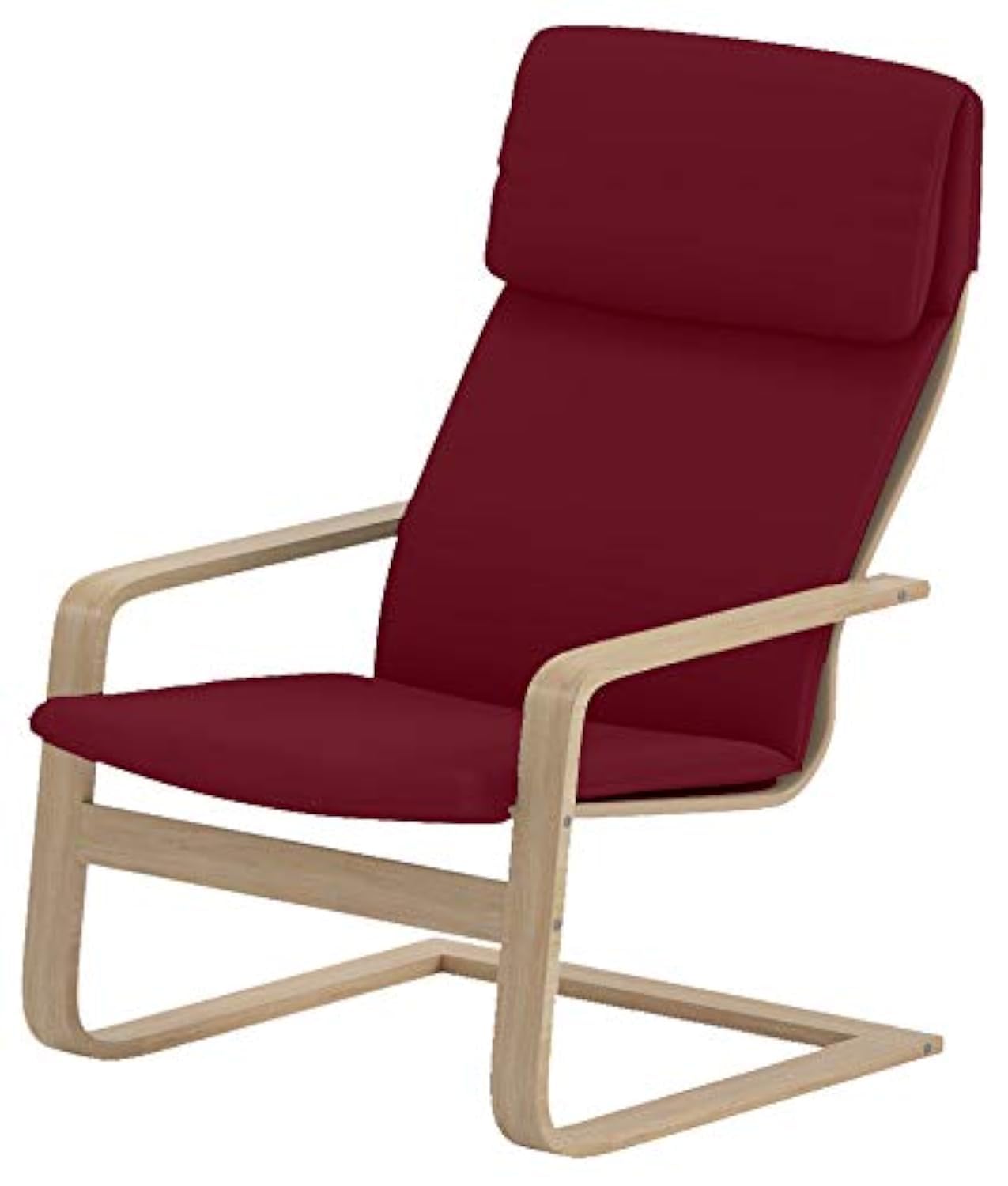 Photo 1 of The Pello Chair Cotton Covers Replacement is Custom Made Compatible for IKEA Pello Chair (Or Pello Armchair Slipcover). Multi Color Options (Darker Red)