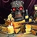 LUKAT Halloween Hanging Decorations, Halloween Skull Head with Glowing Eyes & Creepy Sounds & Biting Mouth Portable for Halloween Indoor/Outdoor Carrying, Hanging and Decorations (Skull Head)