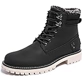 CARLKARIDA Mens Snow Boots Fur Lined Hiking Boots Waterproof Anti-Slip Outdoor Climbing Shoes