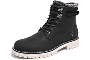 CARLKARIDA Mens Snow Boots Fur Lined Hiking Boots Waterproof Anti-Slip Outdoor Climbing Shoes