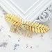 Unicra Wedding Hair Comb Handmade Gold Hair Combs Decorative Gold Leaf Bridal Hair Accessories for Brides and Bridesmaids