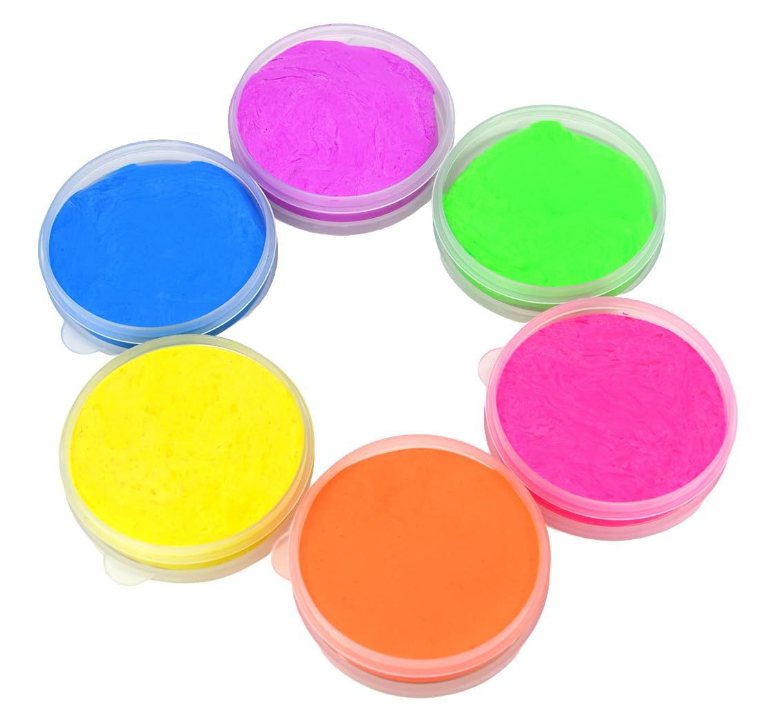Storm&Lighthouse 6x Bouncing Putty Party Bag Fillers for Kids Colourful Slime Tubs Perfect as Fidget and Sensory Toys
