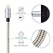 iPhone Charger, 4-Pack 3Ft 6Ft 6Ft 10Ft Mingu, Nylon Braided Cord Lightning Cable to USB Charging Cable for iPhone 7 7 Plus 6s 6 5s 5c 5 SE, iPad Pro, Air, mini, iPod - Gold & Grey