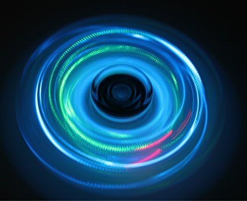 The Anti-Anxiety 360 Fidget Spinner Prime Helps Focusing Toys 3D Figit Premium Quality EDC Focus Toy for Kids &amp; Adults - Stress Reducer Relieves ADHD Anxiety With LED Lights Rainbow Crystal(Clear)