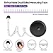 Measuring Tape for Body, 2 Pack Tape Measure for Body Sewing Fabric Tailor Cloth Craft Weight Loss Measurements, 60-Inch Soft White & Retractable Black Dual Sided Tape Measure Body Measuring Tape Set