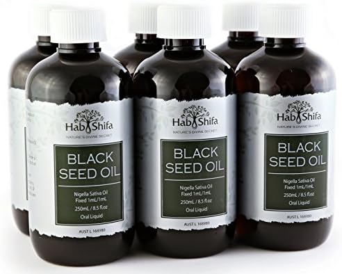 Pure Cold Pressed Black Seed Oil – Australian Nigella Sativa Black Cumin Seed Oil – 8.5 Ounces, 6 Pack