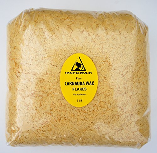 Carnauba Wax Organic Flakes Brazil Pastilles Beards Premium Prime Grade A 100% Pure 48 oz, 3 LB