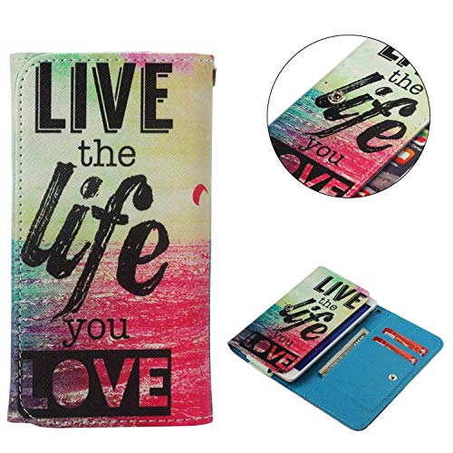 Cell Phone Flip Case for Panasonic Eluga A4 and More, Tenplus  Universal Folio Case Cover PU Leather Skin Protective Wallet Clutch Bag  with Card