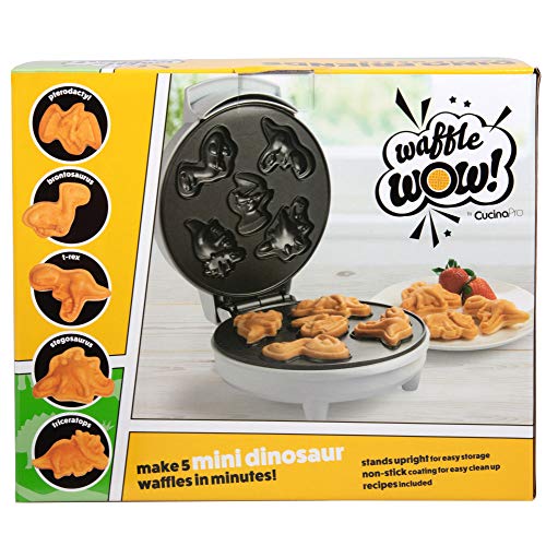 CucinaPro Dinosaur Mini Waffle Maker Make Breakfast Fun and Cool for