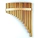 15 Pipes Pan Flute G Key Chinese Traditional Musical Instrument Pan Pipes Woodwind Instrument (15 left)