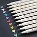 Metallic Marker Pens, Metallic Painting Art Marker Pen, Art Paint Marker Pen for Gift Card, DIY Photo Album, Black Paper, Artist Illustration, Use on Any Glass, Pottery, Set of 10 Colors