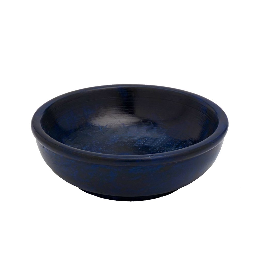 NKlaus Incense burner blue incense burner 10cm diameter decorative bowl incense burner soapstone 7523
