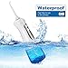 Water Flosser Detachable Water Tank with Drain Hole Keep the Motor Dry Rechargeable Oral Irrigator Waterproof Keegud Cordless Dental Flosser 3 Pressure Normal/Soft/Pulse 4 Tips Portable Bag For Travel