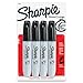 Sharpie Permanent Marker - 5.3 mm Marker Point Size - Chisel Marker Point Style - Black Ink - 4 / Pack