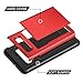SAMONPOW Case for Galaxy S10 Plus Case Hybrid Galaxy S10 Plus Wallet Case Dual Layer Protective Shell Hard PC Soft TPU Bumper Credit Cards Slot Cover for 2019 Galaxy S10 Plus 6.4 inch Metallic Red