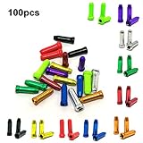 zimo 100pcs Bike Brake Cable End Caps for Mountain Bikes/Road Bicycles