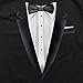 Big Red Egg NEW - Black Tuxedo - Men's Black Cotton T-Shirt Fancy Dress (Large)