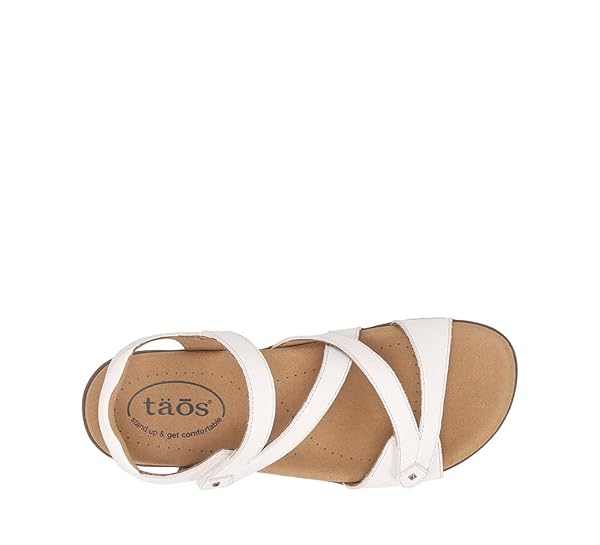TAOS FOOTWEAR WOMEN’S BIG TIME WHITE SANDAL 8 (M) US