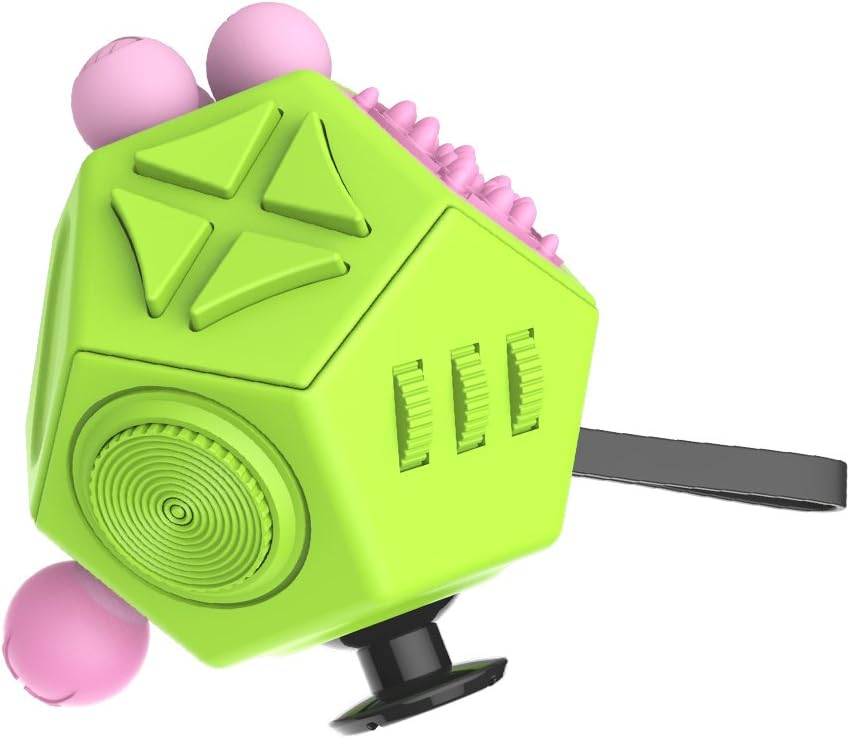 Fidget Cube 12 Sided Fidget Cube dice AUERTU Occupational and Physical Therapy,Relieves Stress Anxiety Toy Increases Focus and Attention for Children and Adults with ADHD ADD OCD and Autism