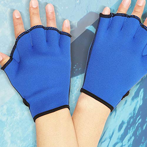 1 Pair Swimming Hand Palm Fins Flippers Webbed Training Diving Durable Gloves Swim Gear - Thumbnail 2
