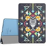 MoKo Case Fit iPad Pro 9.7 - Slim Lightweight Smart Shell Stand Cover with Translucent Frosted Back Protector Fit Apple iPad Pro 9.7 Inch 2016 Release Tablet, Wolf Totem (with Auto Wake/Sleep)