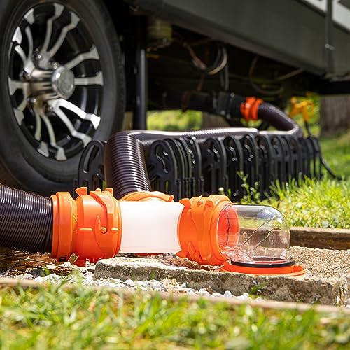 Camco RhinoFLEX Camper/RV Wye Sewer Hose Fitting Features 360Degree