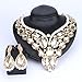 Women Bridal Rhinestone Crystal Statement Necklace Earring Wedding Dress Jewelry Sets
