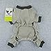 Fitwarm Knitted Dog Pajamas, Dog Clothes for Small Dogs Girl Boy, Pet Onesie with Feet, Doggy Outfit, Light Grey, Medium