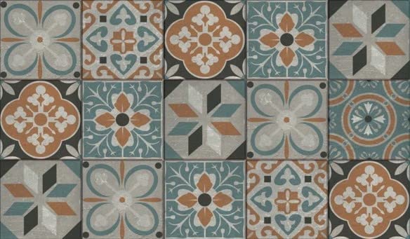 PLAGE 197053 Stairs Stickers - Old Tiles Cesena, Multicolour (19 x 100 cm)