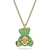 Swarovski Teddy Pendant Necklace, Green, Gold-Tone Plated