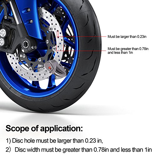 obdator Disc Brake Lock, Anti-Theft Waterproof Motorcycle Lock Motorbike Brake Disc Wheel Lock (No Alarm) - Thumbnail 3