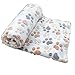 Sunlilee Paw Print Thick Warm Fleece Soft Pet Blanket Dog Puppy Sleep Beds Mat Pet Cat Cushion (Beige,Small)