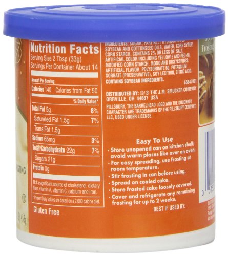 Pillsbury Cream Cheese Flavored Frosting, 16 Ounce (Pack of 8)