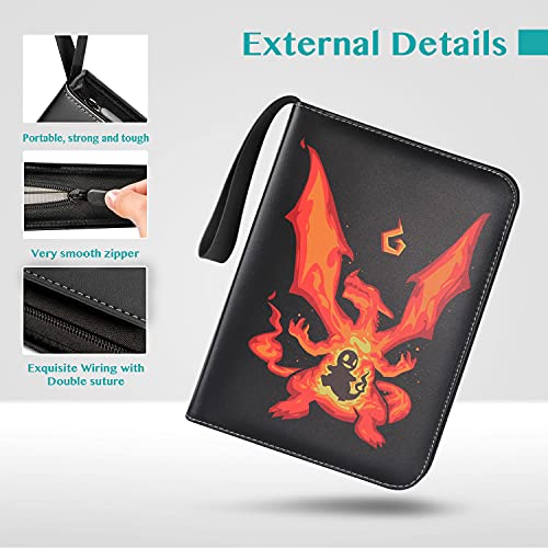 4Pocket Card Binder for Cards Binder Fits 400 Cards Carrying Holder