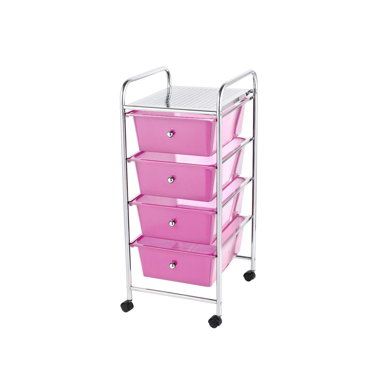 Home Treats Storage Trolley On Wheels Drawer Storage Unit For