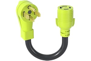 AOWEITOUR 4 Prong 50 amp to 30 amp Generator Adapter,NEMA 14-50P Male to L14-30R Famale,Generator Transfer Switch Adapter Cord,ETL Listed(1FT)