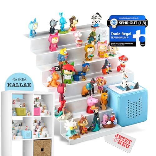 TRAUMBAUM® Tonie Regal als Einsatz für IKEA KALLAX | vollständig magnetisches Toniebox Regal für mehr als 50 Figuren + Box | Tonieregal für Mädchen un