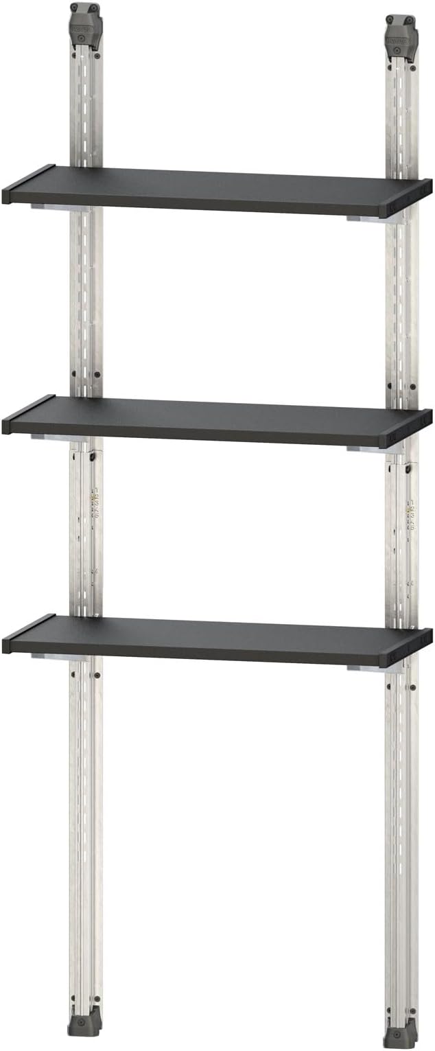Keter Shelf Kit 100 3x 97cm Shelves Shed Storage 30kg Metal Reinforced