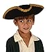 KANGAROO Kids Revolutionary War Deluxe Colonial Tricorn Hat Black, Gold