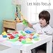 CozyBomB Kids Fishing Bath Toys Game - 17Pcs Magnetic Floating Toy Magnet Pole Rod Net, Plastic Floating Fish - Toddler Education Teaching and Learning Colors (Bath)