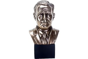 YTC 9.25 Inch President Franklin D Roosevelt Bronze Colored Bust