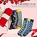 SUTTOS Elite Men's Fashion Pattern Fun Colorful Cotton Casual Dress Socks,4 Pairs with Gift Box - Multicoloured - One size